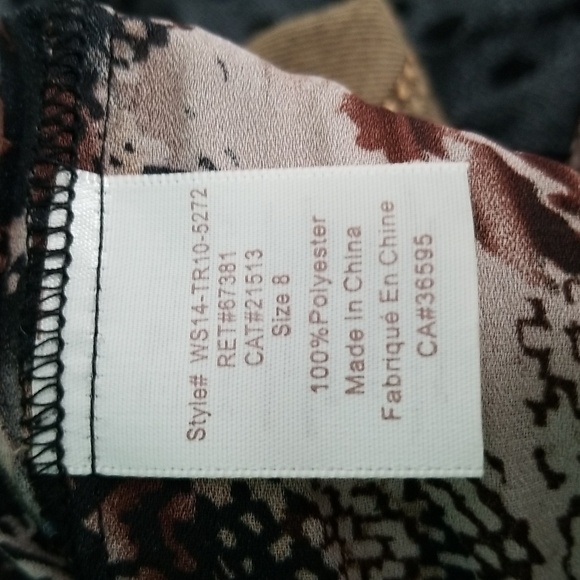 90s Brown and Black Ruffle Blouse - Picture 5 of 5